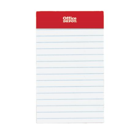 Office Depot Brand Mini Perforated Legal Pad 3 x 5 White Pack Of 6 Pads ...