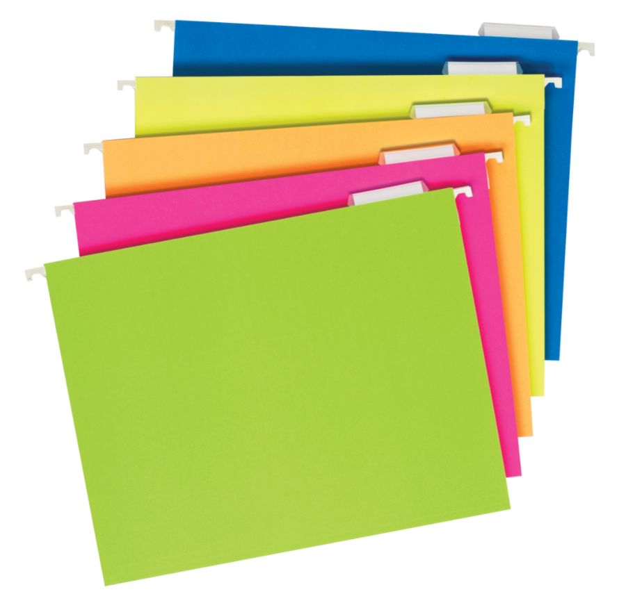 Pendaflex Glow Hanging File Folders 15 Cut 8 12 x 11 Letter Size ...