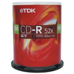 TDK CD R Recordable Media Spindle 700MB80 Minutes Pack Of 100 by Office ...