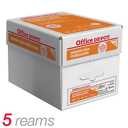Office Depot Brand Premium Plus Multipurpose Paper Letter Size 22 Lb ...