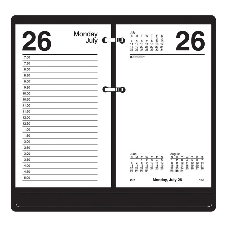 AT A GLANCE 30percent Recycled Desk Calendar Refill 3 12 x 6  January December 2013