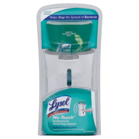 Lysol No Touch Automatic Hand Soap Dispenser Starter Kit Cucumber ...