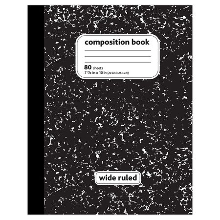 Office Depot Brand Composition Book 7 78 x 10 Wide Ruled 80 Sheets ...