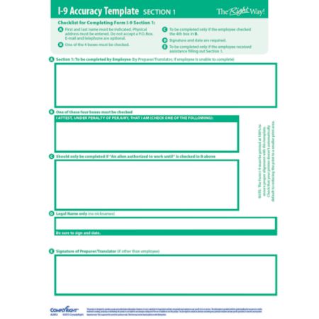 ComplyRight I 9 Form Accuracy Template Government Compliance Form 2 ...