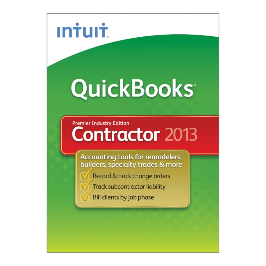 QuickBooks Premier Contractor 2013 Traditional Disc