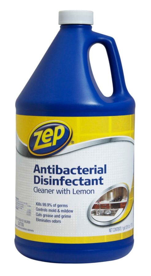 Zep Antibacterial Disinfectant Cleaner With Lemon 128 Oz. by Office ...