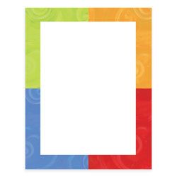 Gartner Studios Design Paper 8 12 x 11  Colorful Border Pack Of 100