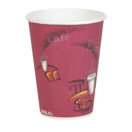 Solo Paper Hot Cups 12 Oz. Maroon Carton Of 300 by Office Depot & OfficeMax