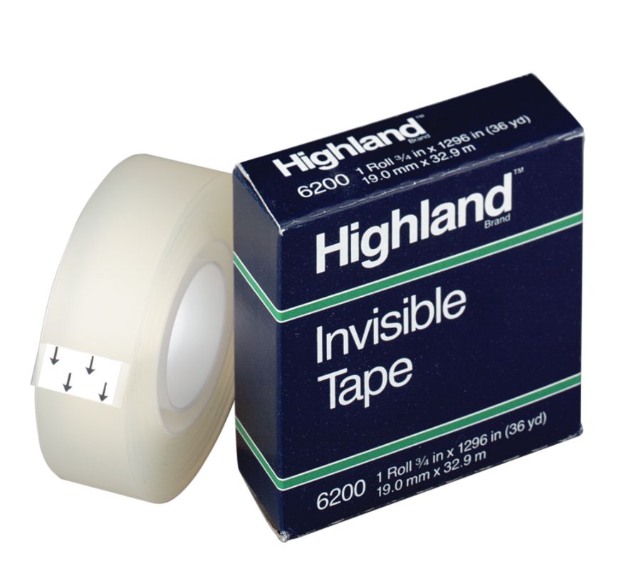 3M Highland 6200 Invisible Tape 34 x 1296