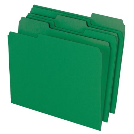 Office Depot Brand Color File Folders 8 12 x 11 Letter Size Green Pack ...