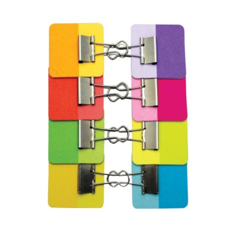 Clip Rite Clip Tabs 1 34 Assorted Colors Pack Of 8 by Office Depot ...