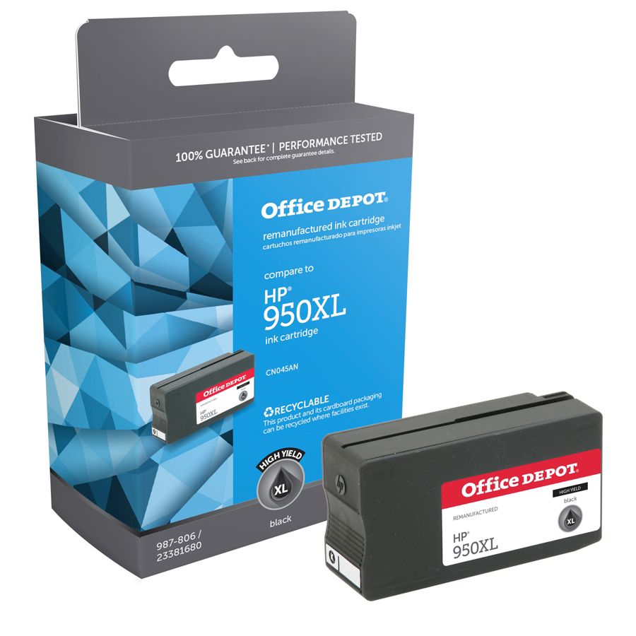 Brand OD950XLB HP 950XL  CN045AN Remanufactured High Yield Black Ink Cartridge