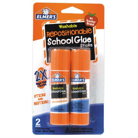 Elmers Repositionable Picture And Poster Glue Stick 0.52 Oz. Pack Of 2 ...