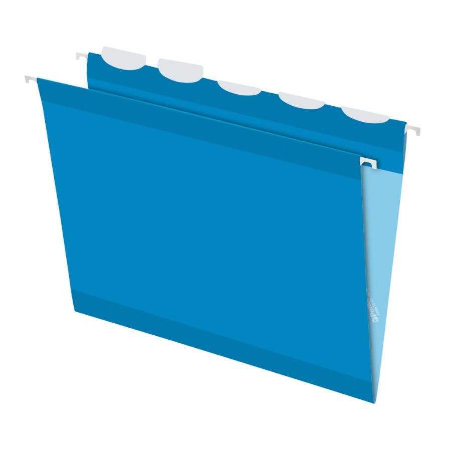 Pendaflex Ready Tab With Lift Tab Technology Reinforced Hanging Folders 15 Cut Letter Size Blue Pack Of 25