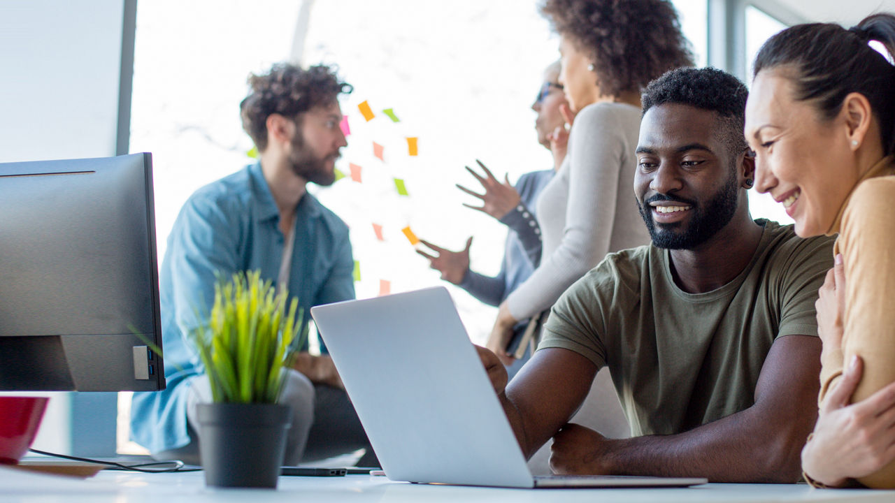 People collaborating together.