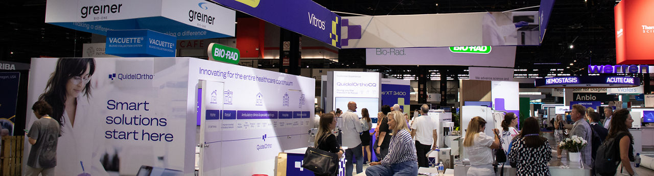 Tradeshow floor at ADLM in 2024
