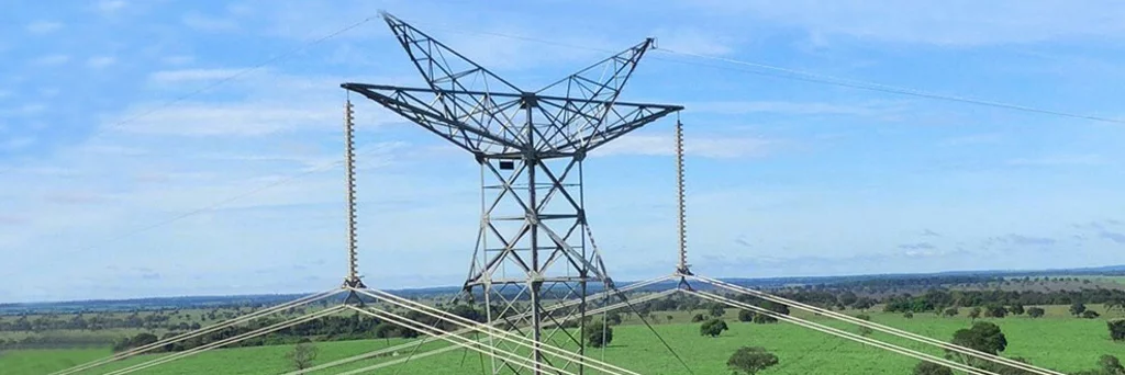 Electrical transmission tower.