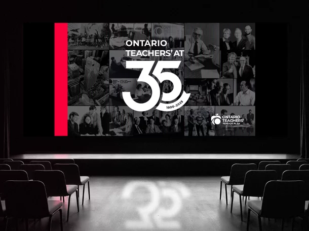 Presentation projected onto the stage