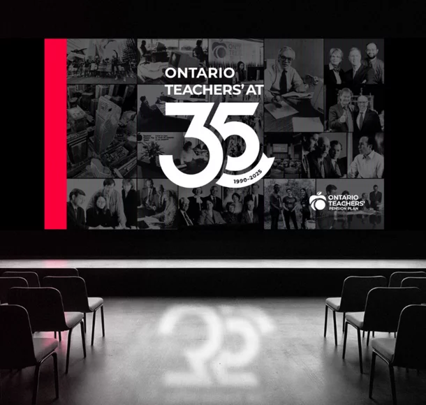 Presentation projected onto the stage