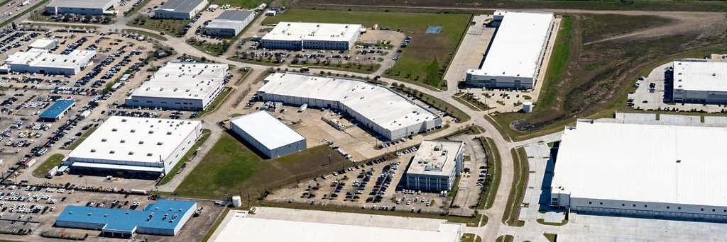 Aerial shot of facility.