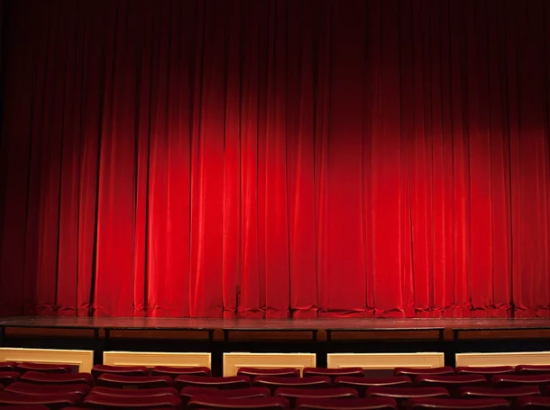 Presentation projected onto the stage