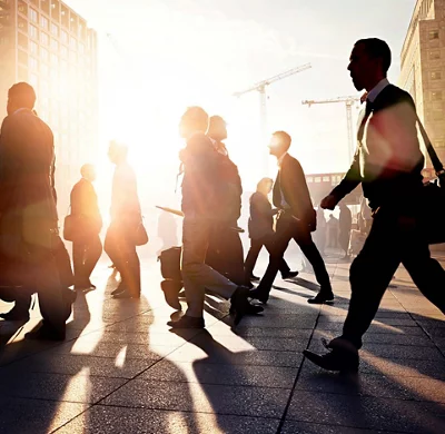 People walking on street