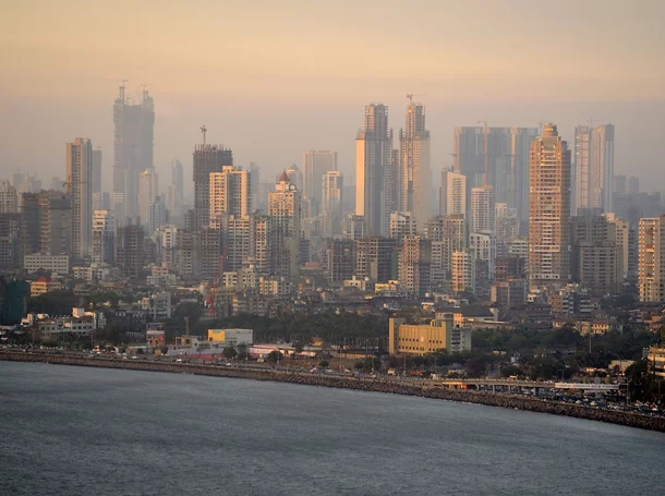 Indian city skyline.