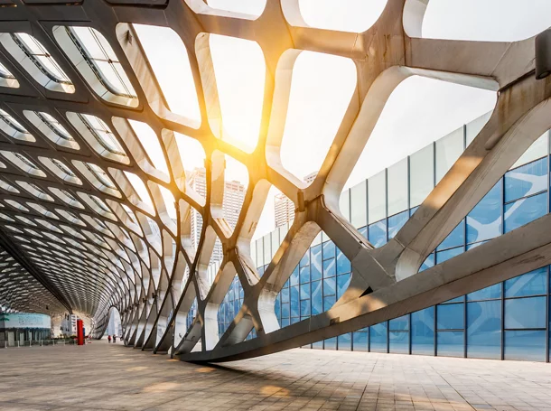 abstract ceiling of modern architecture