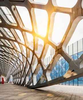 abstract ceiling of modern architecture