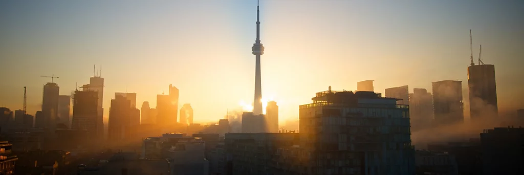 CN Tower in sunset light