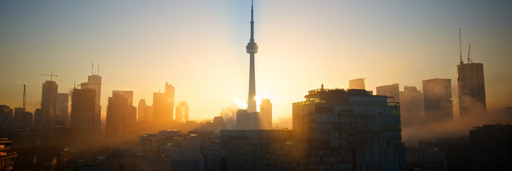 CN Tower in sunset light