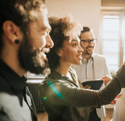 photo of people working together