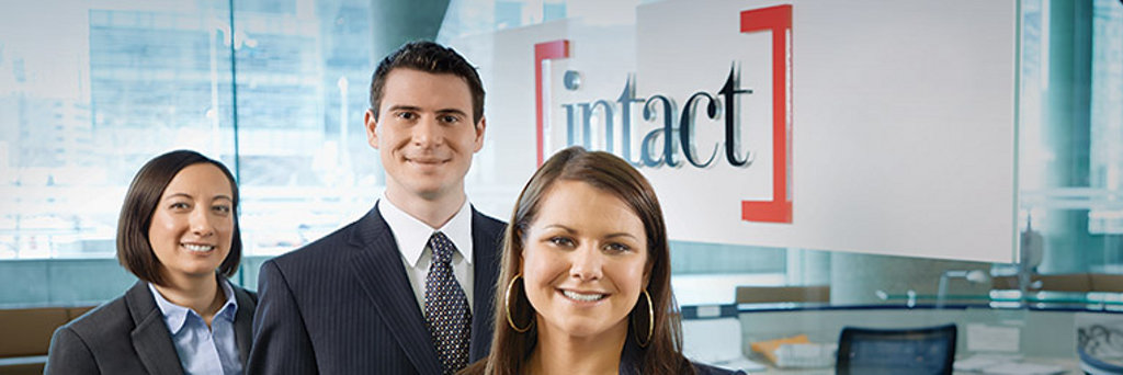 An image representing Intact Financial Corporation employees next to its logo.