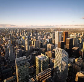 Aerial view of the Toronto skyline