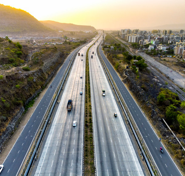 Modern Multi lane National highway of India