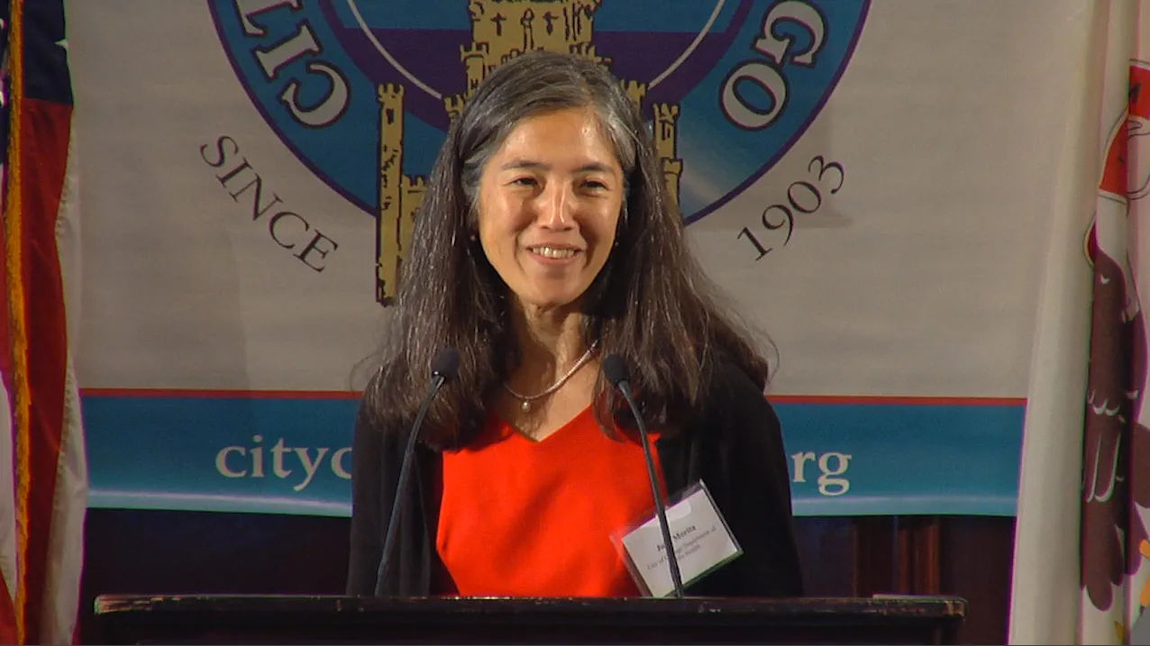 Dr. Morita during her time serving as Commissioner of the Chicago Department of Public Health.