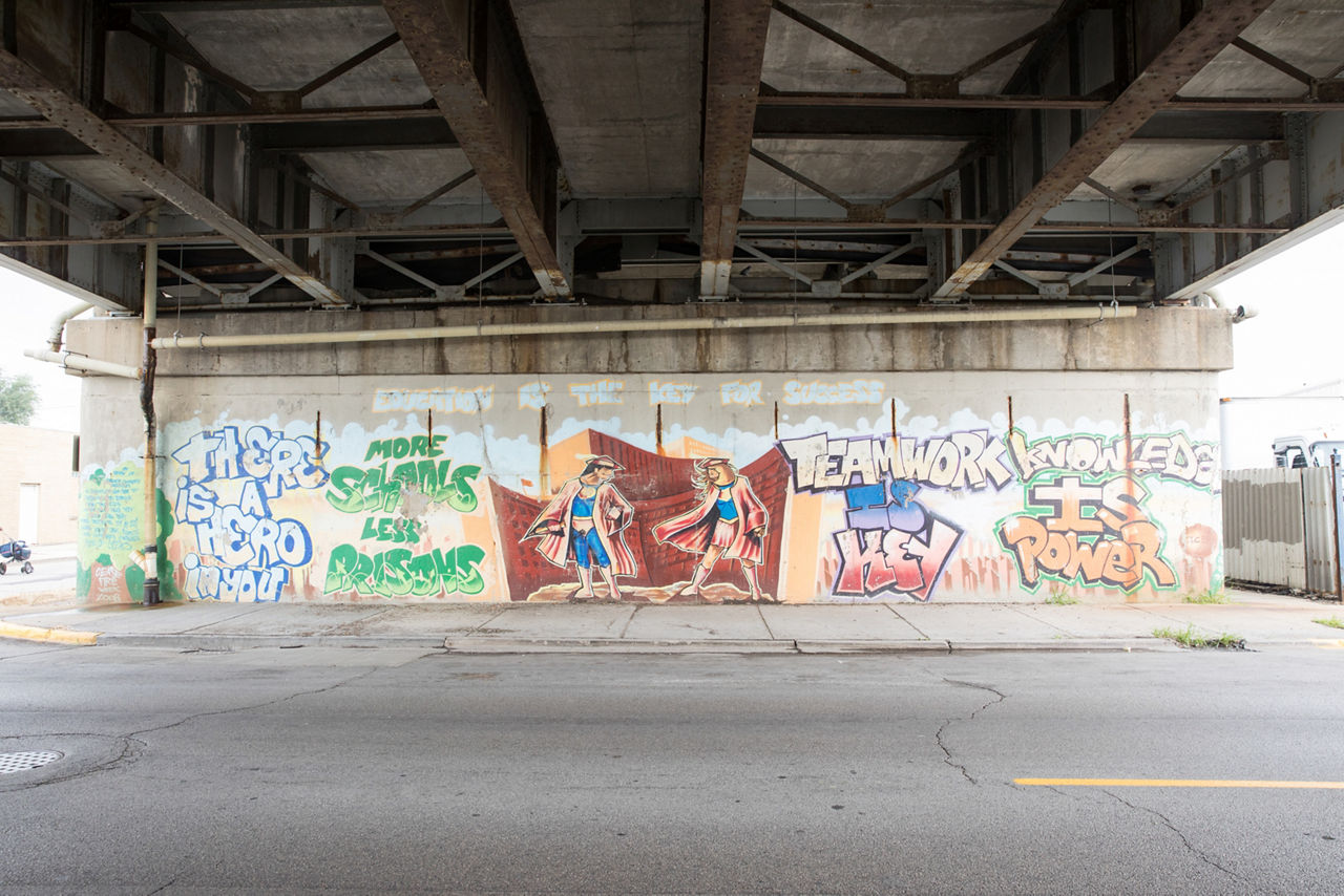 An example of some of the positive graffiti in town.