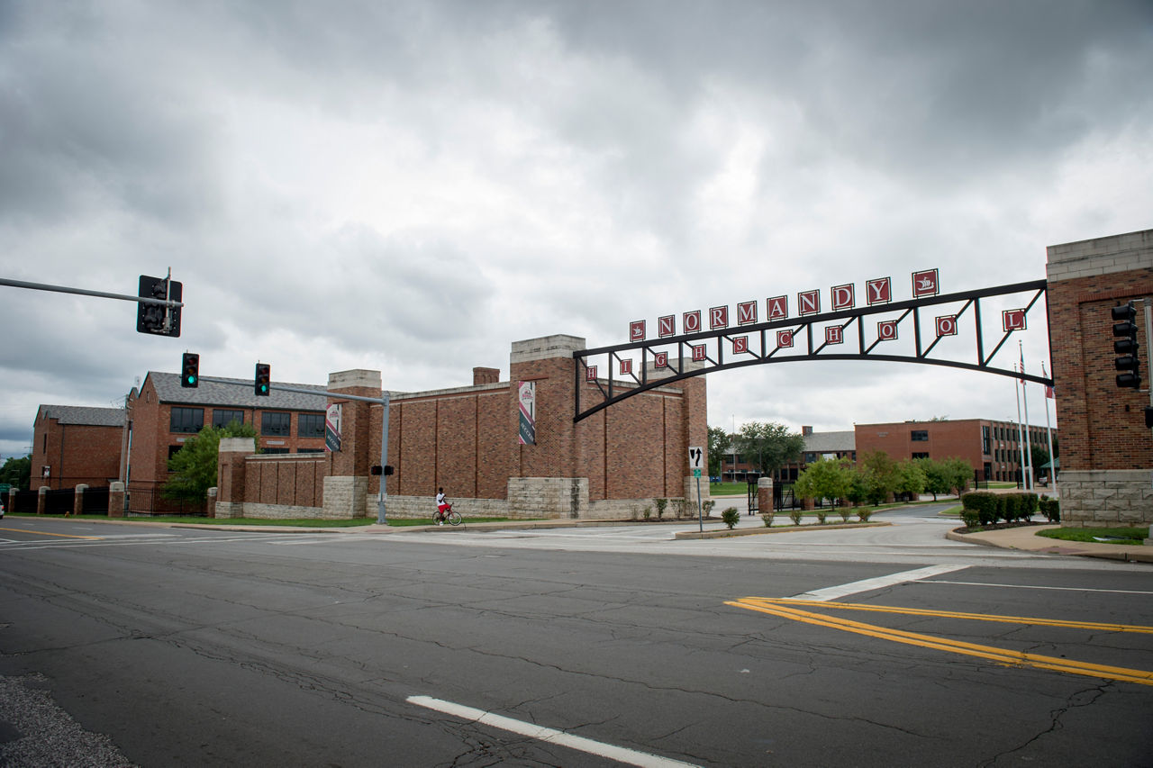 Normandy High School sits at the corner of St. Charles Rock Rd. and Lucas-Hunt Rd. in northern St. Louis County. The school is working to regain its accreditation, and serves each of the 24:1 Communities.