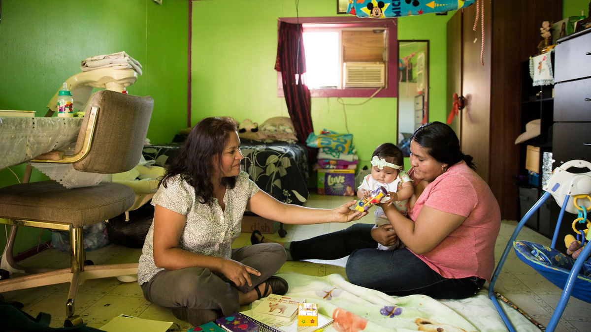 Columbia Gorge. 2016 Culture of Health. Community Health Worker Vitalina Rodrignez traveled to a "picker house" (also known as "labor housing" to meet with a client. On site, Vitalina has an opportunity to help with things like lack of food and transportation issues.