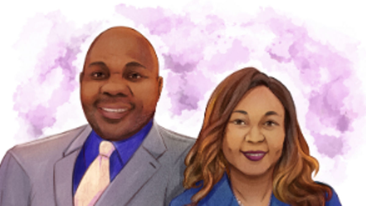 Catherine Coleman Flowers and her brother Jay Coleman
