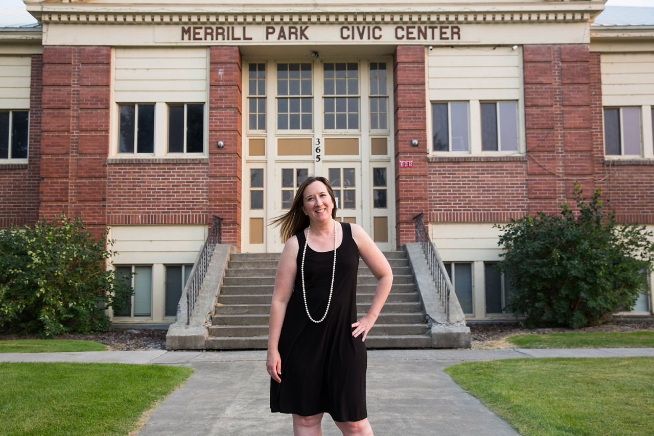Rhonda Neighorn, a resident and community leader in Merrill, Oregon in Klamath County.