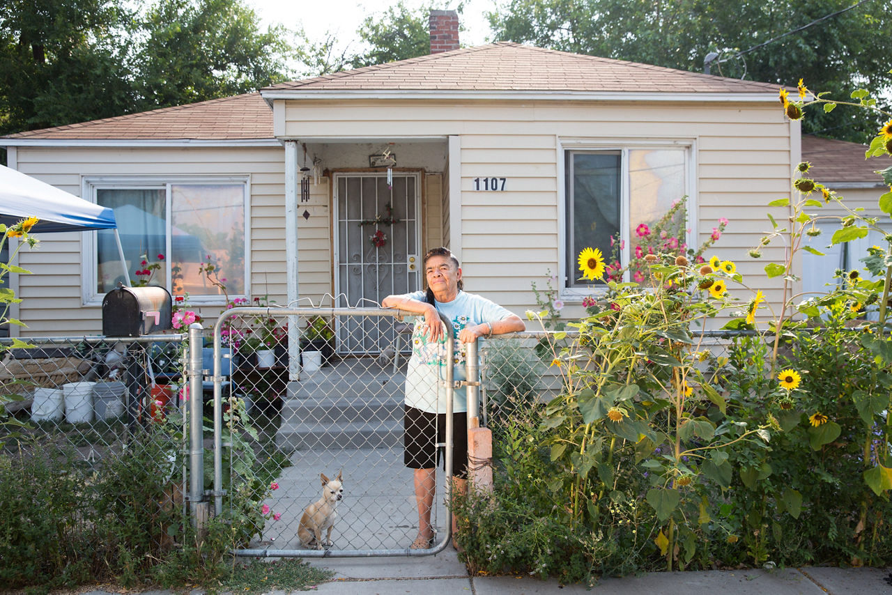 Elodia Chavolla, 76, a resident of the Mills Addition neighborhood of Klamath Falls, Oregon.  Mills  Addition is one of the poorest neighborhoods in the state. Originally from Jalisco, Mexico, Chavolla has lived in the United States since 1991.
