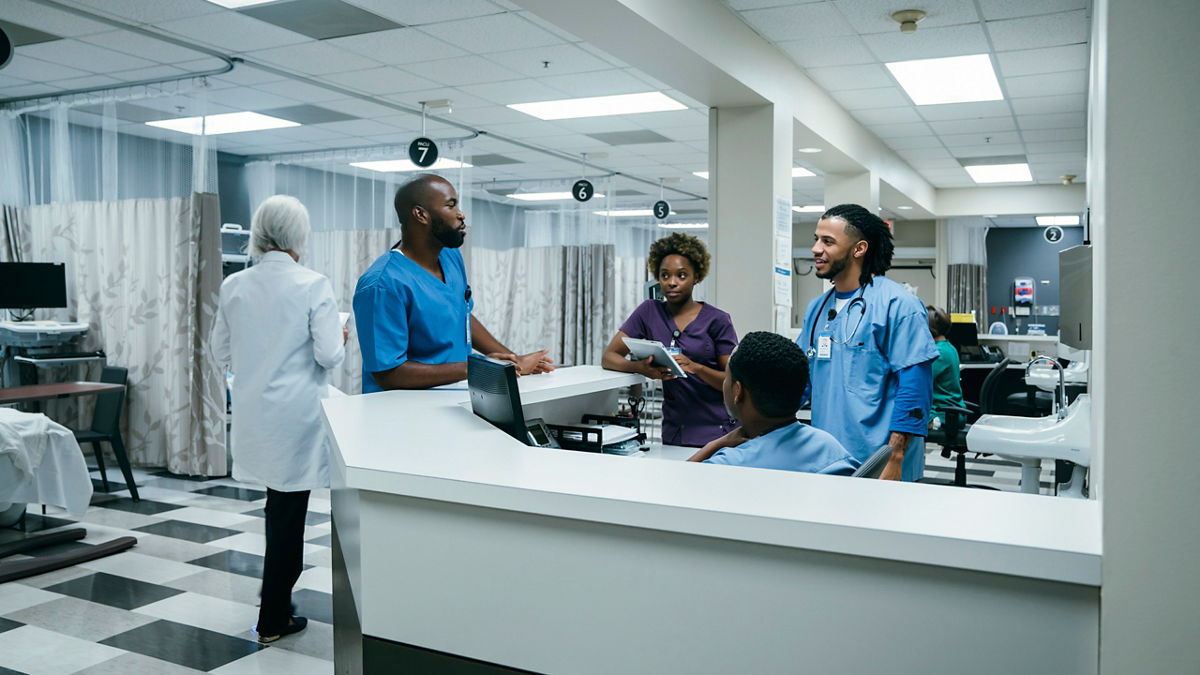 Doctors and nurses in hospital