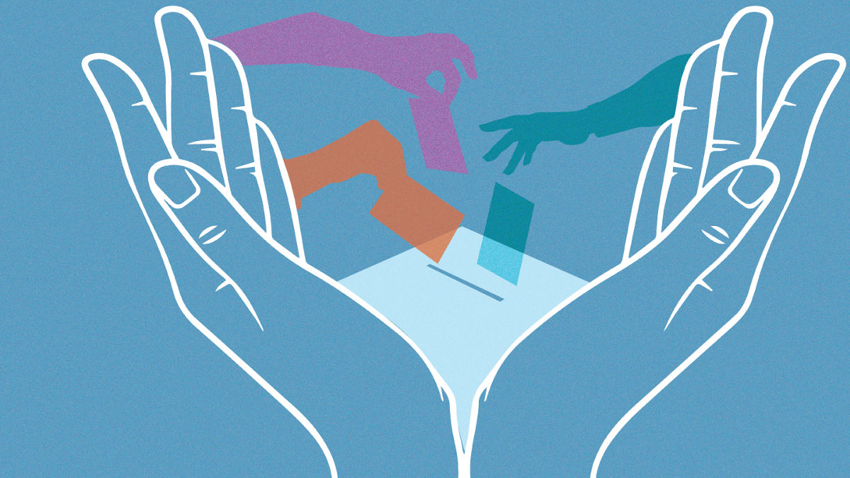 Hands illustration.