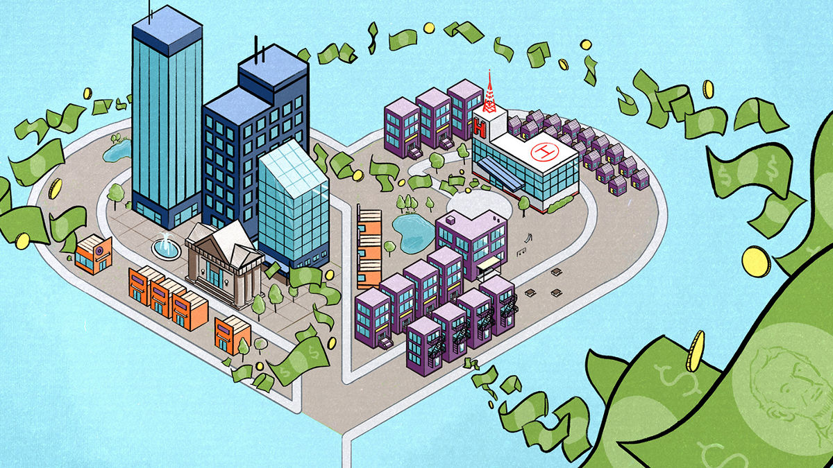 Healthy communities illustration.