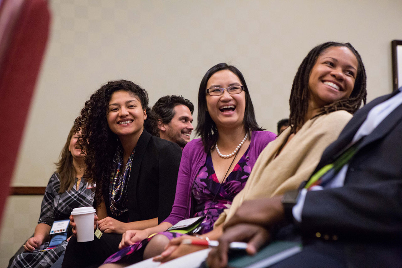 Leaders, Participants, and Scholars participate in an Organization Workshop Simulation exercise during the Robert Wood Johnson Foundation Fall Leadership Institute in Princeton, NJ, September 27, 2016. (Photo by Samantha Appleton)