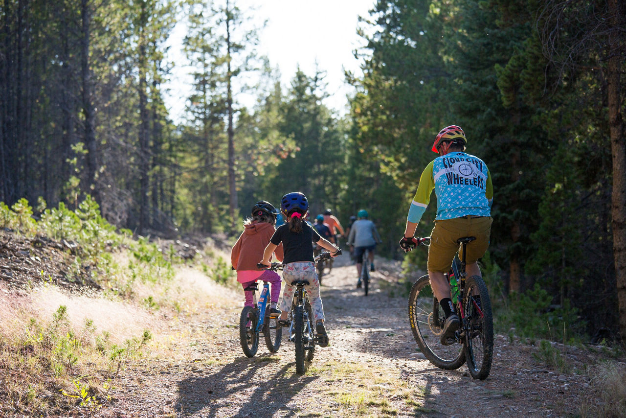 A family trail ride with the Cloud City Wheelers, a bike club which promotes cycling opportunities, and has been building and maintaining trail systems in Leadville and Lake County, Colorado since 2007.