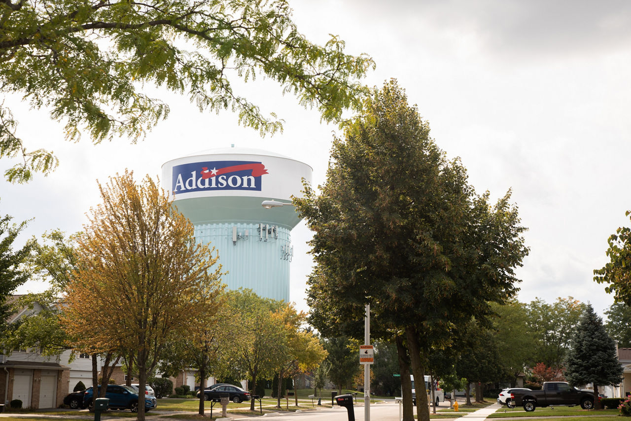 Neighborhood in Addison, IL.