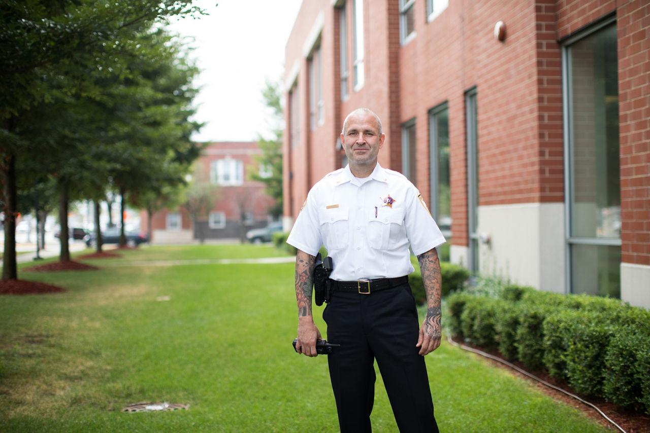 Commander Vincent Acervez. Commander Vincent C. Acevez is an 18 year veteran of the Cicero Police Department, and has worked virtually his entire career in the service of the Gang Crimes Tactical Unit. Prior to becoming Commander of the Gang Crimes Tactical Unit, Commander Acevez worked as a Sergeant in the unit, overseeing complex gang-related investigations as well as the development of officers assigned to the unit. Commander Acevez’ current duties include overseeing the day-to-day operations of the Gang Crimes Tactical Unit, analyzing gang crime intelligence, developing strategies to combat gang crime, and overseeing the training and development of the officers and Sergeants assigned to the Gang Unit.Commander Acevez currently serves as Chairman of the Cicero P.D. Steering Committee, and also serves on the Board of the Town of Cicero Neighborhood Watch Program. He has spearheaded the campaign to reinvigorate the Neighborhood Watch program to more closely align it with the direction of the Cicero Police Department. Commander Acevez frequently speaks at public events on behalf of the Cicero Police Department, and regularly gives presentations to other Law Enforcement personnel and civilian audiences on the topic of Street Gang Awareness. Commander Acevez has been published in the Town of Cicero Newsletter as well as the newest Cicero Police Department Gang Awareness Manual.