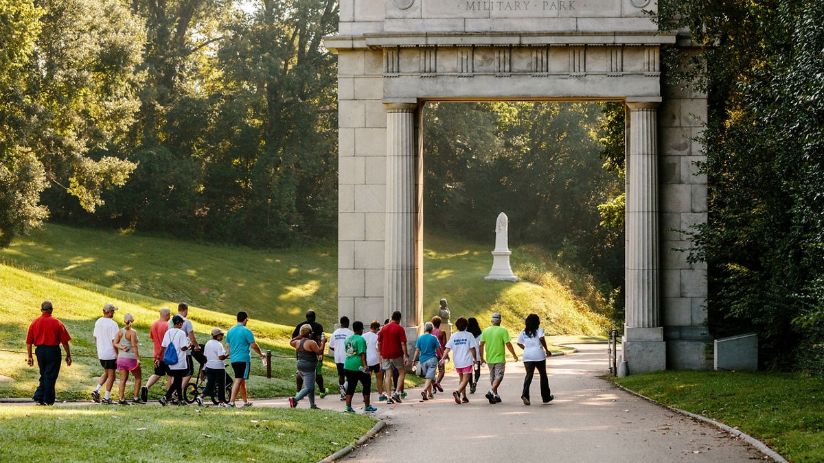 Vicksburg, MS - August 5, 2017 - The "Walk With a Doc" event at Vicksburg National Military Park.